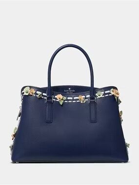 ♠️kate spade Thompson Street Floral Satchel Bag, Parisian Navy NWT
